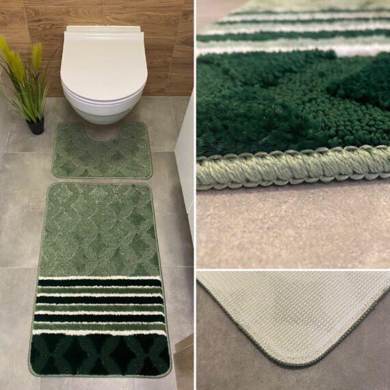 zielone dywaniki łazienkowe Yasmira